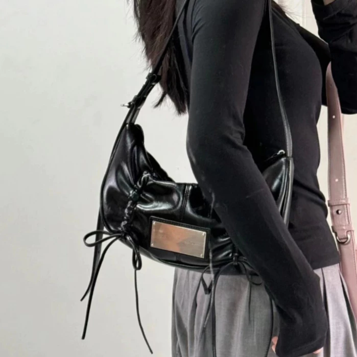 Miễn phí vận chuyển Hàn Quốc Matin kim  Bow Bow túi gấp túi tote nhỏ thiết kế thương hiệu matinkim Bowknot vỏ bọc nách t