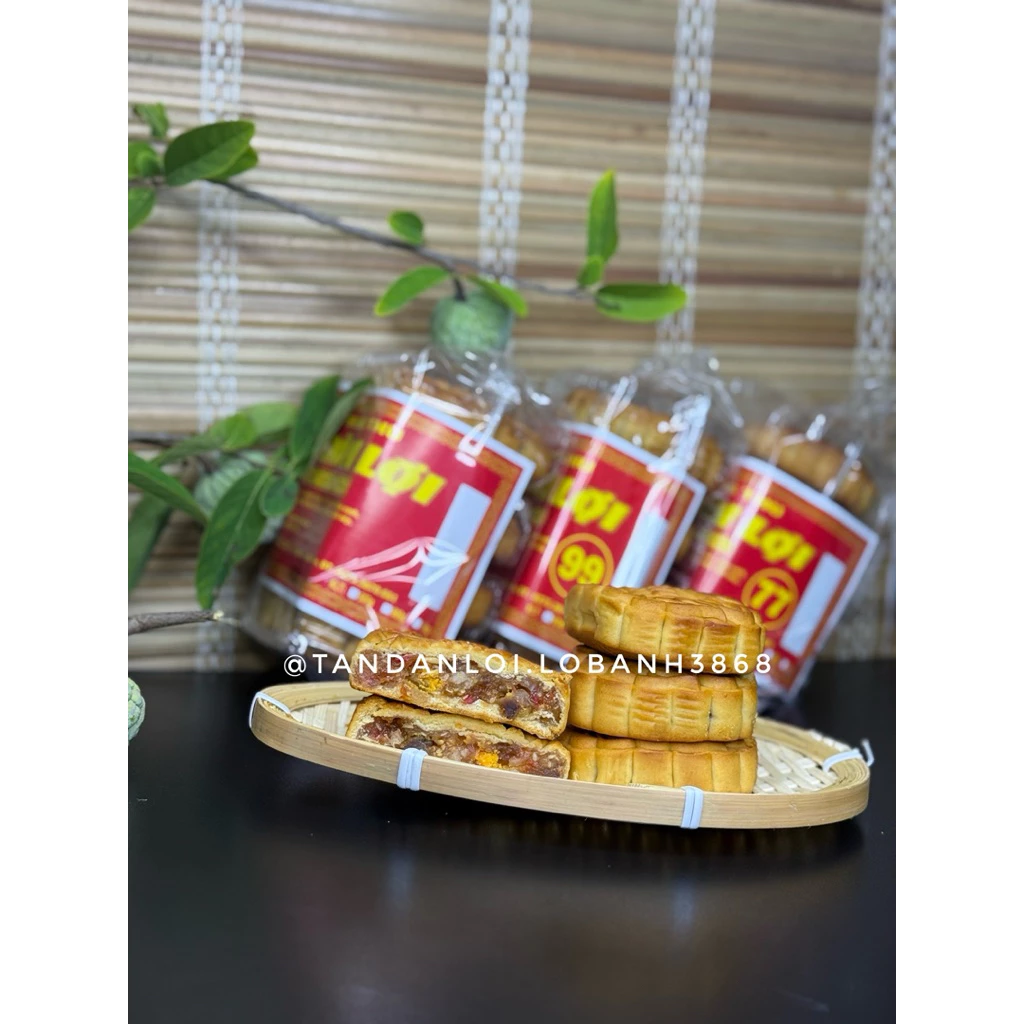 Cây 4 bánh nhân Thập Cẩm Xá Xíu Tuỳ Chọn trứng muối bánh trung thu Tân Dân Lợi