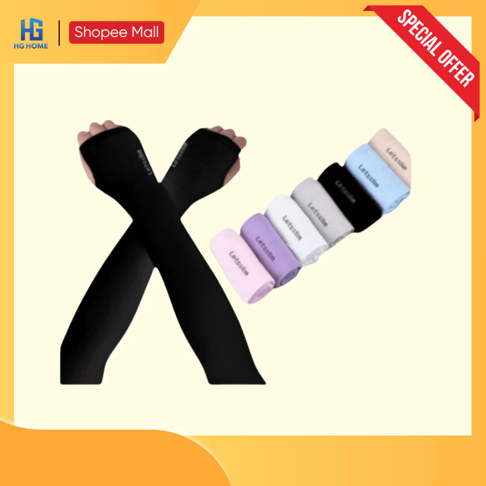 Găng Tay Chống Nắng Xỏ Ngón HGMART Chất Liệu Co Giãn Thoáng Mát Chống Tia UV Cực Tốt