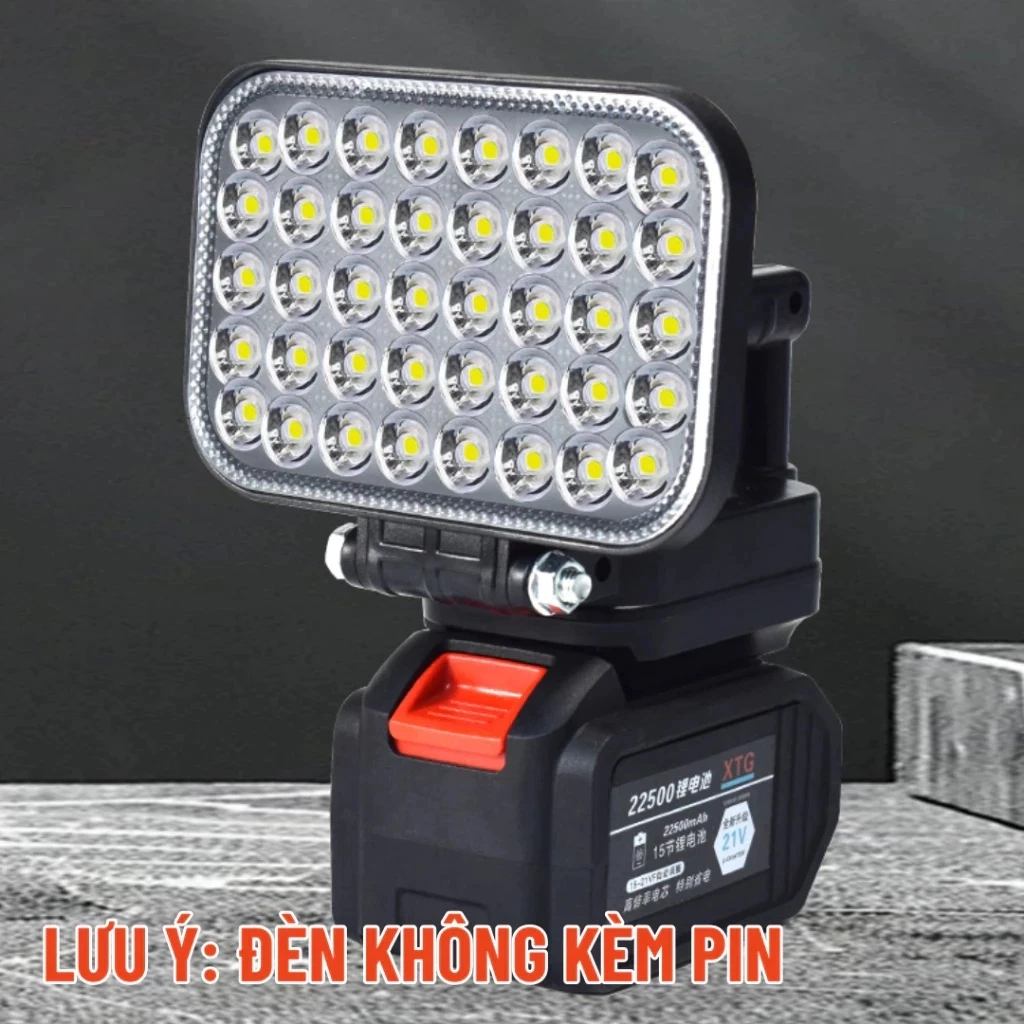 Đèn Pha LED 35 Bóng,55 Bóng Siêu Sáng Dùng Pin Phổ Thông, Công Suất 30W, Thiết Kế Bi Cầu Rọi Siêu Xa