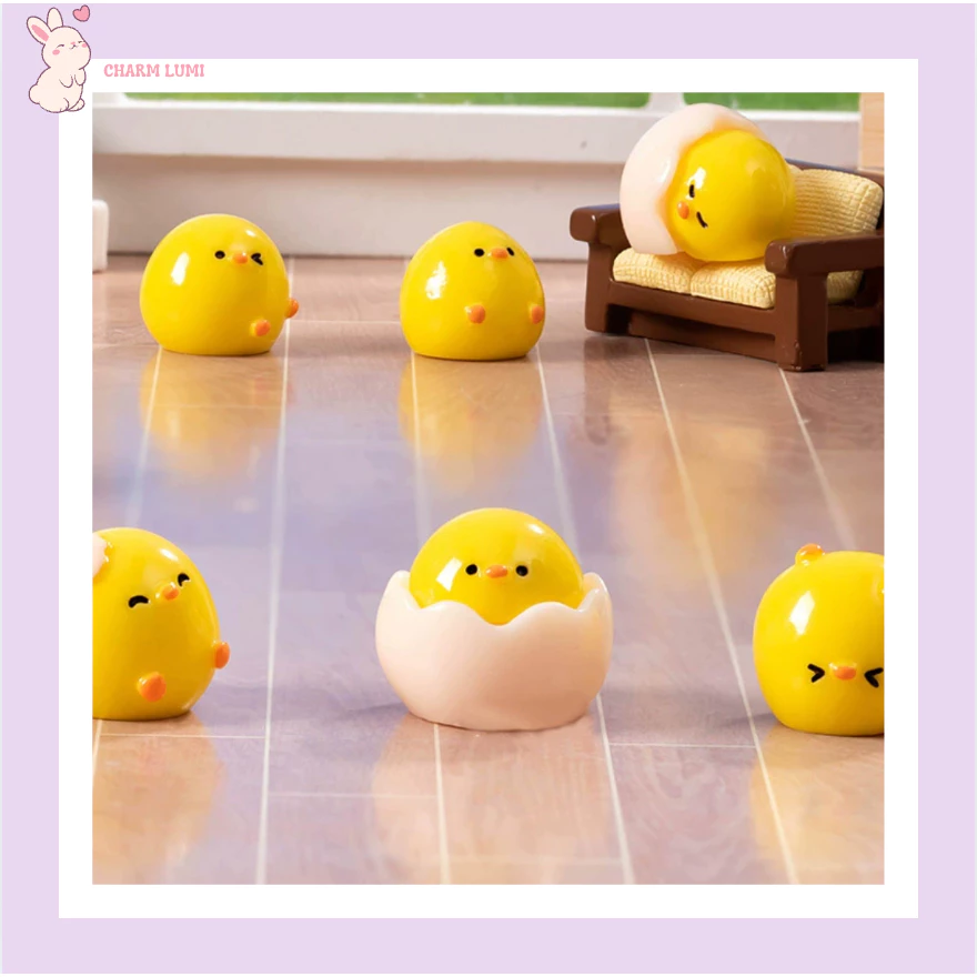 🐣 Charm Gà Con Mini Resin Tròn Mụp – Siêu Cưng, Siêu Cute-Charm Lumi