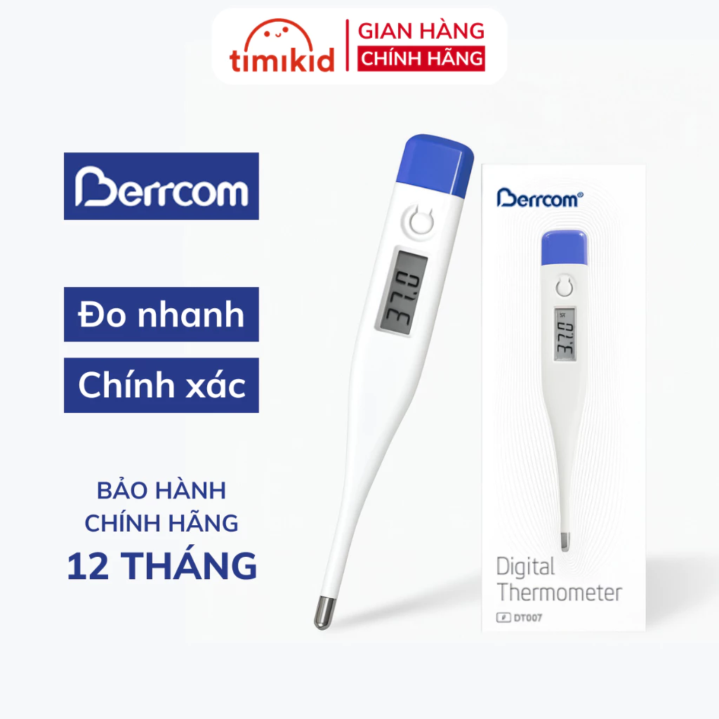 Nhiệt Kế Điện Tử BERRCOM DT-007 Bảo Hành Chính Hãng 12 Tháng