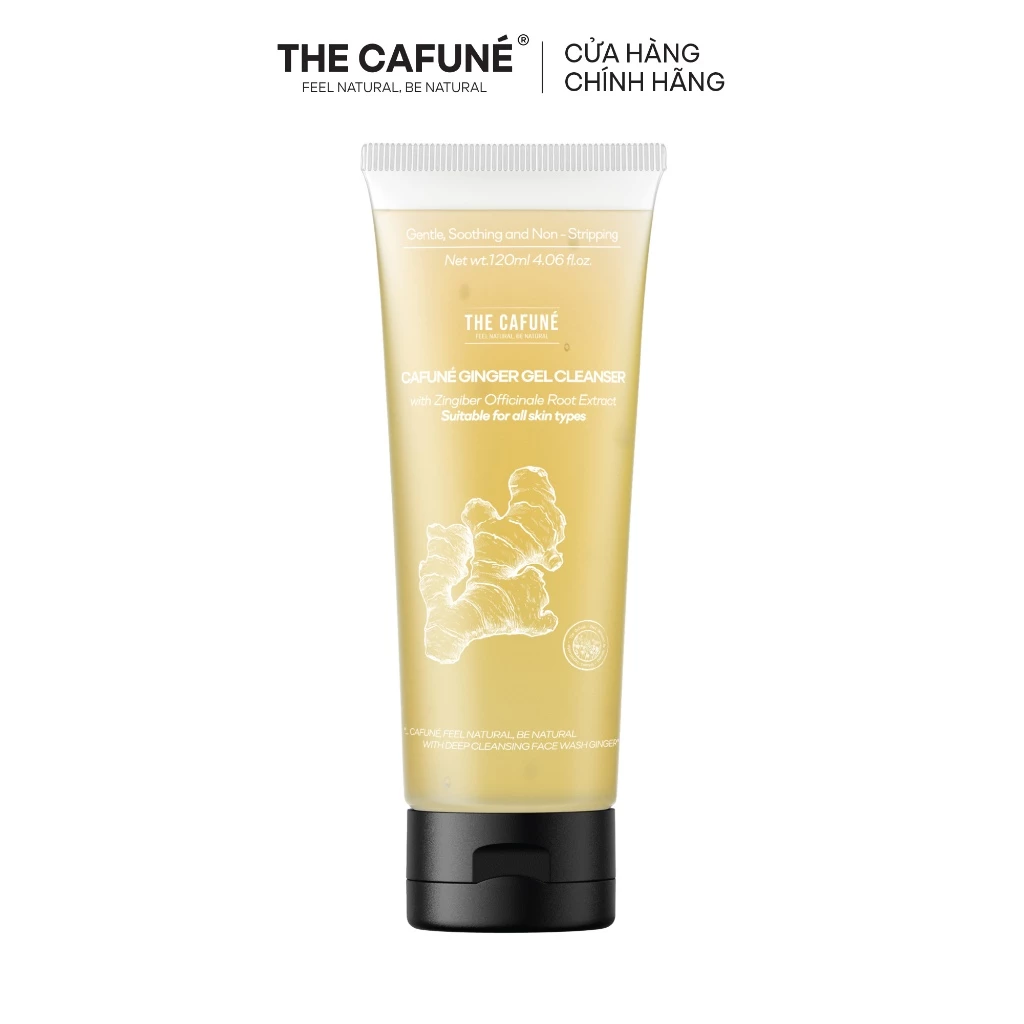 Sữa Rửa Mặt Gừng Cafuné Ginger Gel Cleanser 120ml, Làm Sạch Sâu Dịu Nhẹ, Giúp Thông Thoáng Lỗ Chân Lông
