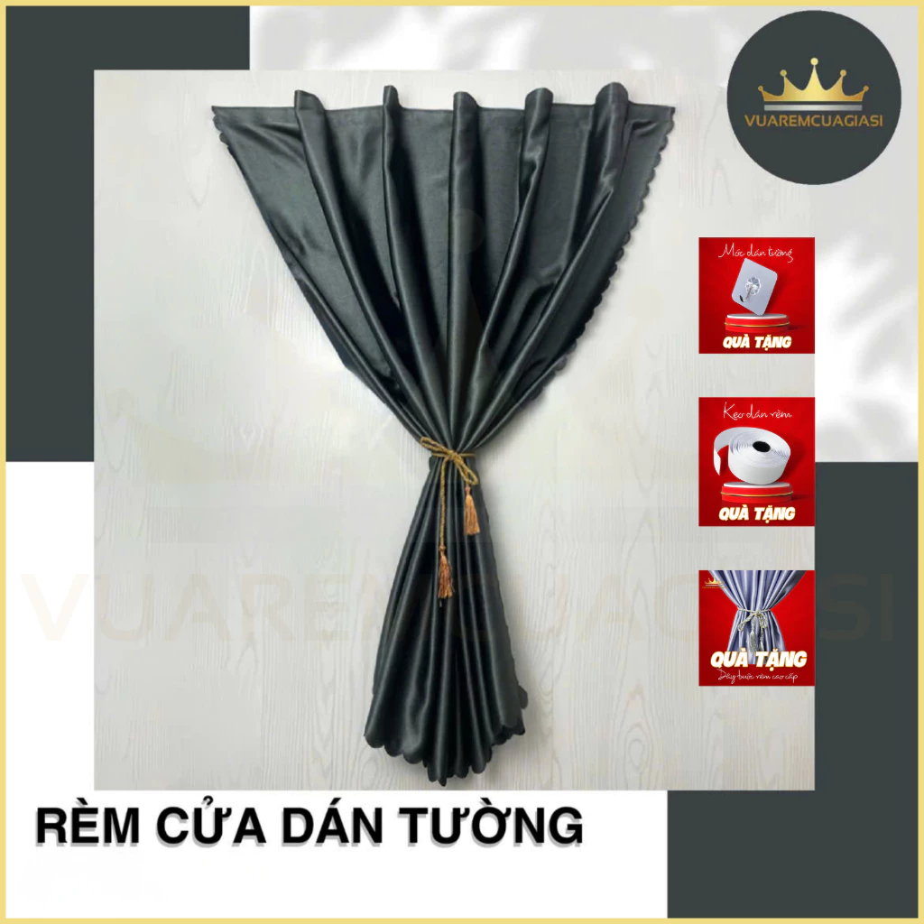 Rèm cửa dán tường Loại 1 chống nắng dành cho cửa sổ, vải gấm decor trang trí phòng khách ngủ VIP05 Vuaremgiasi