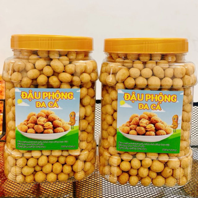 Combo 2KG [ 2 Hủ Đậu Phộng Da Cá Cốt Dừa giòn thơm ngon ăn vặt Như bình shop