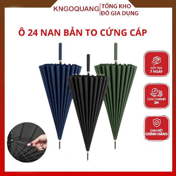 Ô 24 nan che mưa, Che nắng chống tia UV, Ô chắc chắn cứng cáp