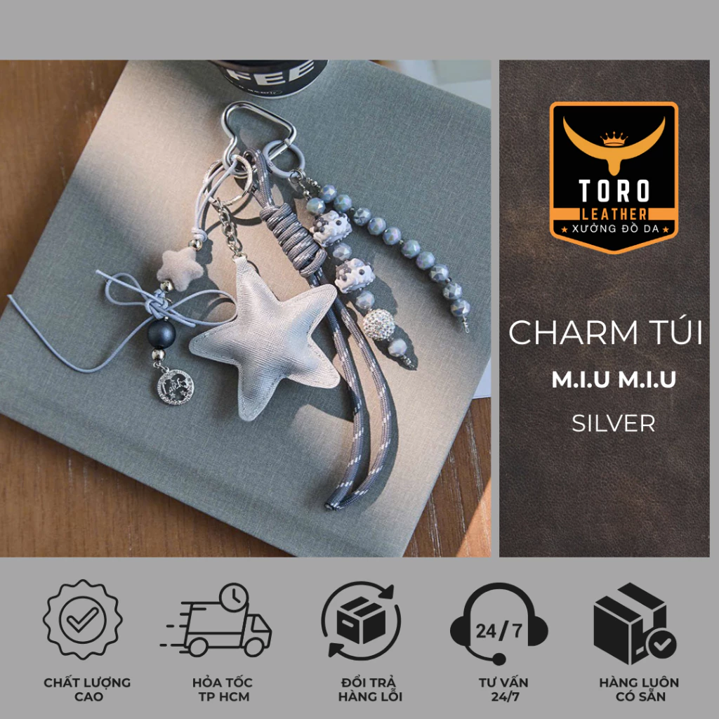 CHARM SILVER (Hàng có sẵn HCM) - Charm túi xách hot trend 2025