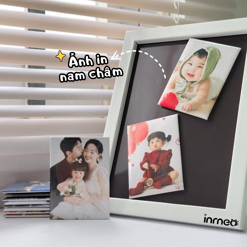 In Ảnh Nam Châm theo yêu cầu 6.5x9cm trang trí dán tủ lạnh,... chống nước bền màu - Ép 5 lớp - Giấy lụa nhám cao cấp