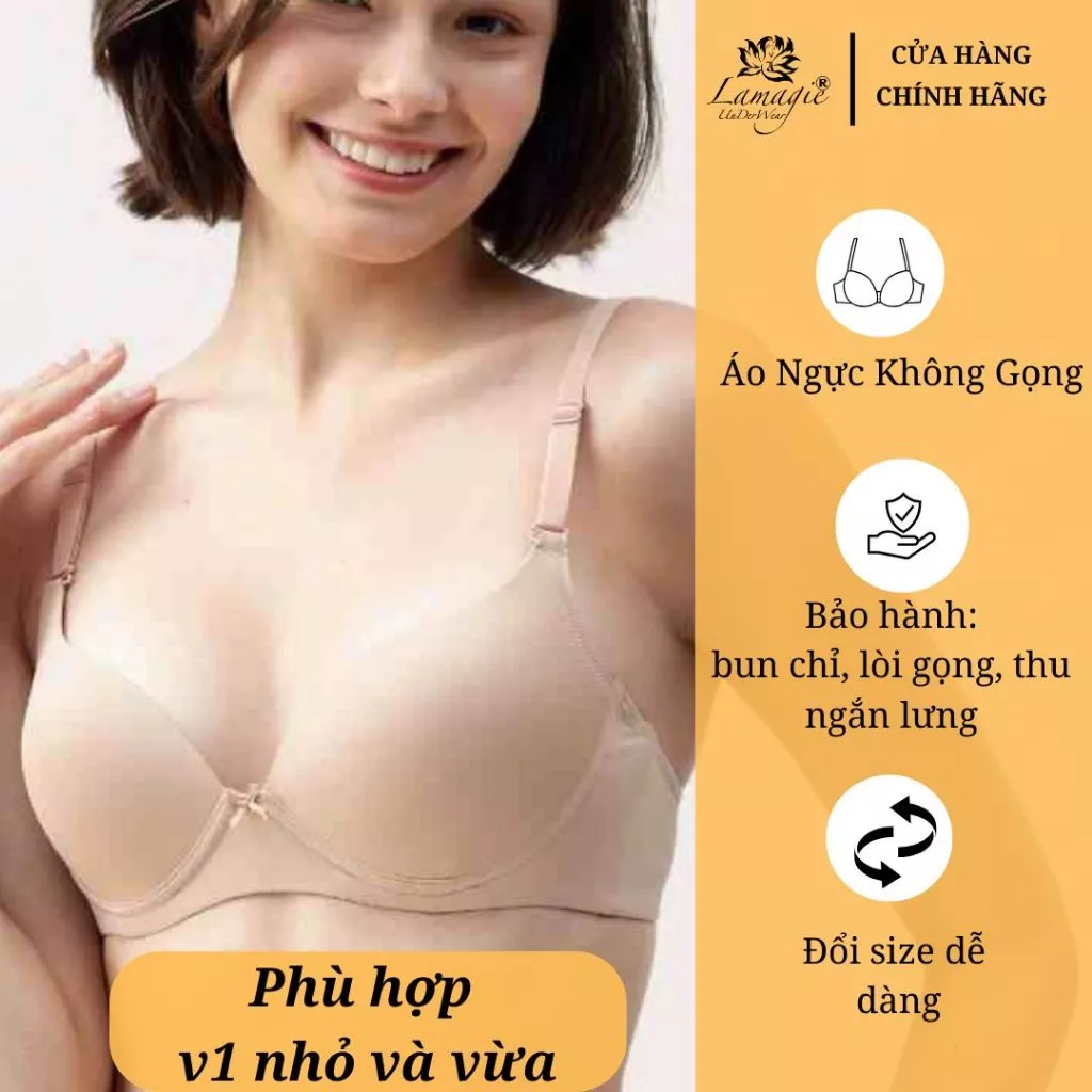 Áo ngực không gọng A-364 – Đệm vừa 3cm, thoải mái, tôn dáng tự nhiên
