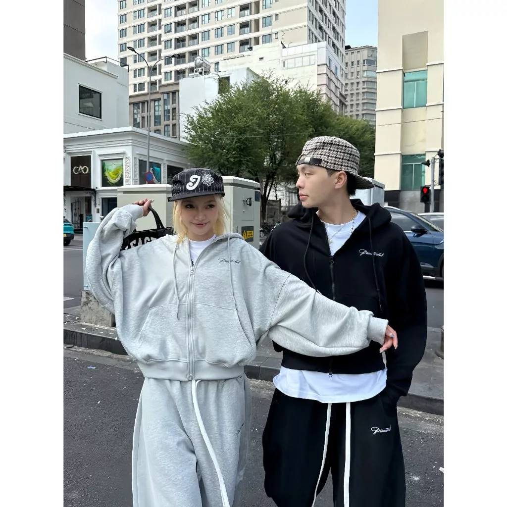 𝙃𝘼𝙉𝘼.𝘾𝙡𝙤𝙩𝙝// Áo Khoác Hoodie BOXY PRIVATE CLUB EMPTI Chất Nỉ Bông dày dặn định lượng, Áo Hoodie Zip Nam Nữ Hot Trend