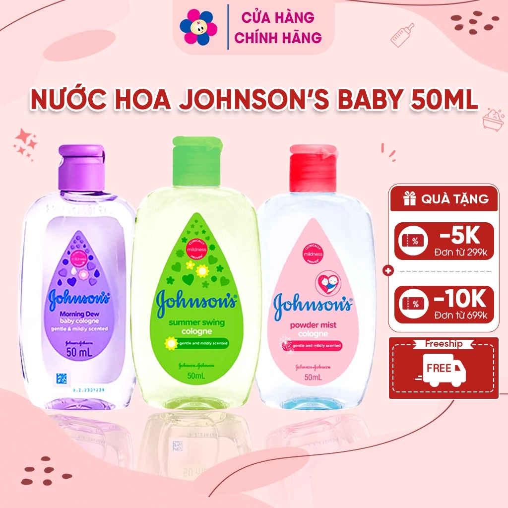 Nước Hoa Cho Bé Johnson's Baby - Dịu Nhẹ - Thơm Mát - An Toàn - Johnson's Baby 50ml