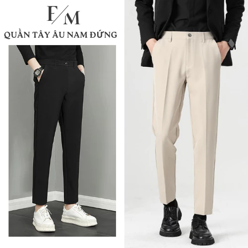 Quần Tây Âu Nam Form Đứng Dáng Slimfit Trẻ Trung Chất Vải Co Giãn Nhẹ Không Nhăn Quần Tây Nam BIGSIZE