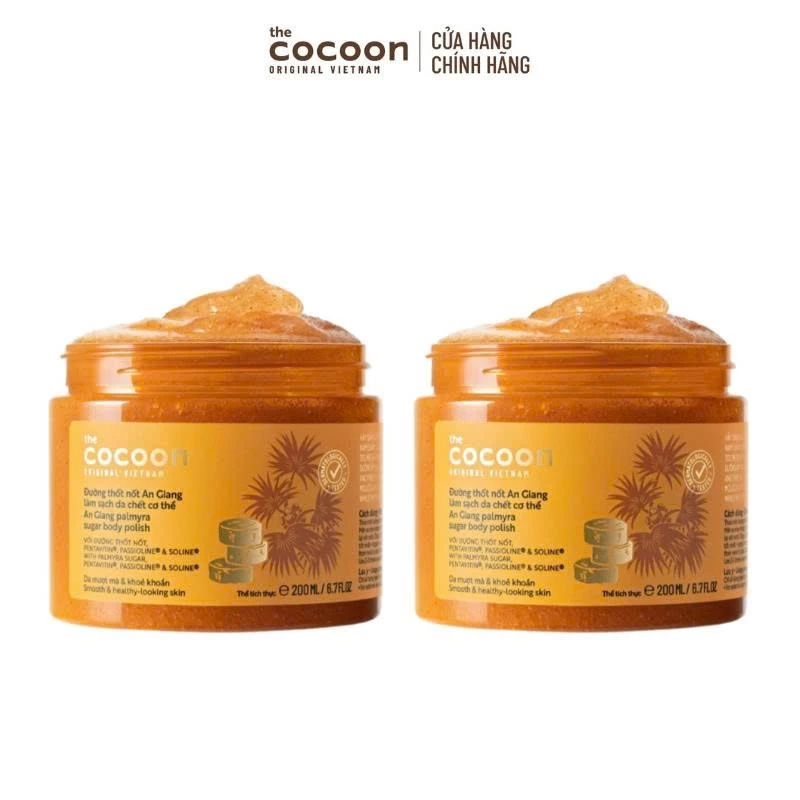 [MUA 2 GIẢM 35%] Combo 2 tẩy da chết cơ thể đường thốt nốt An Giang Cocoon 200ml