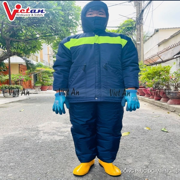Quần áo bảo hộ kho đông lạnh âm 25 độ, áo kho lạnh âm 25 độ _ Hình chụp thật