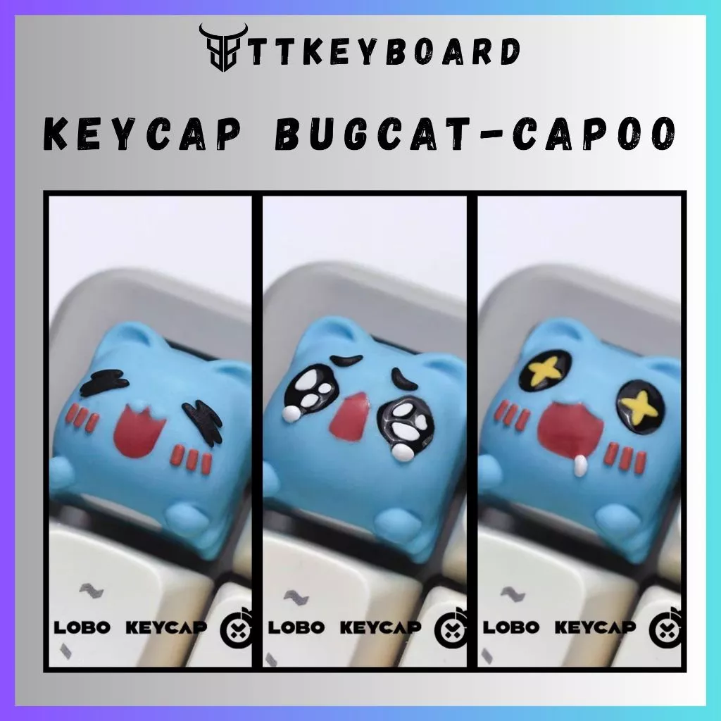 [Hỏa Tốc] Keycap Artisan Bugcat-Capoo | Keycap Chất Liệu Resin Cao Cấp | Chính Hãng Lobo | TTKeyboard