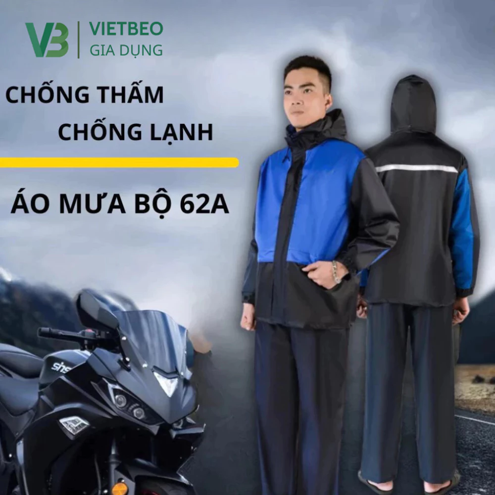 Áo Mưa Bộ Người Lớn DIDOOGLT Vải Dù Cao Cấp  Có Phản Quang Loại Chống Thấm Tốt