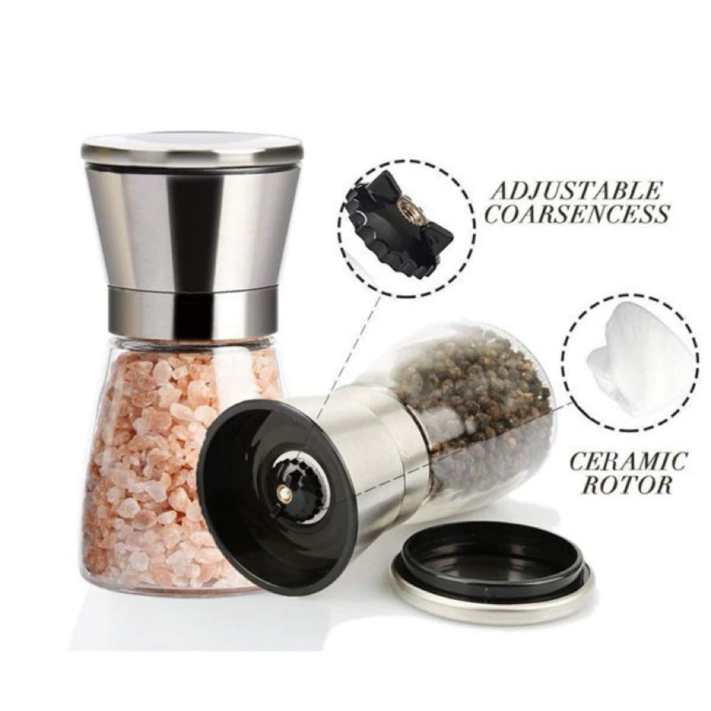Lọ Xay Hạt Tiêu - Lọ Đựng Hạt Tiêu 2 trong 1 Bằng Thủy Tinh Cao Cấp