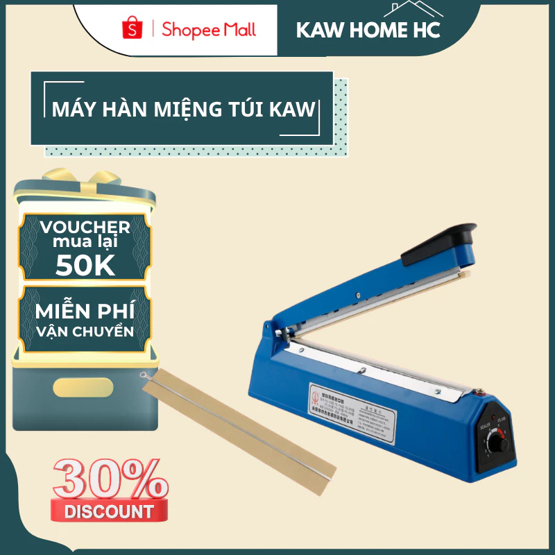 Máy hàn túi nilon KAW size 40,30,20 - Bảo hành 12 tháng, bảo hành uy tín 1 đổi 1