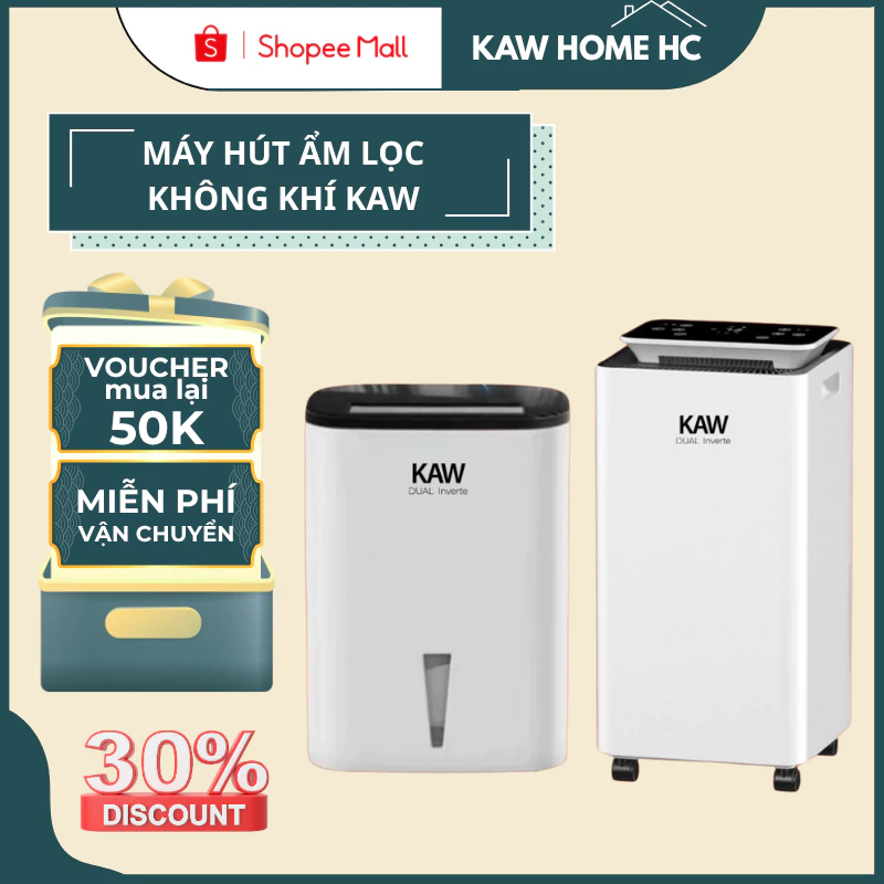 Máy Hút Ẩm Khử Mùi KAW, máy hút ẩm gia đình ngăn ngừa ẩm mốc,vi khuẩn, bảo vệ sức khỏe cho gia đình