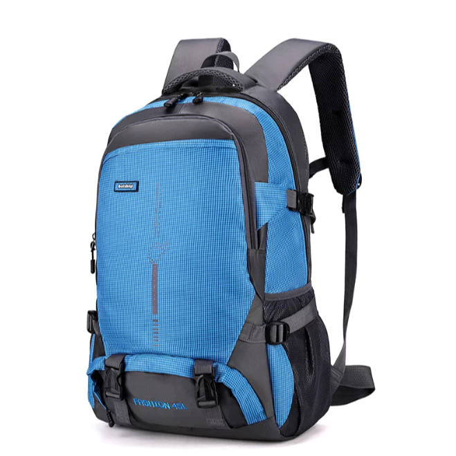 Balo du lịch cỡ lớn unisex 45L balo phượt nam nữ chống nước, đệm lưng thoáng khí siêu bền