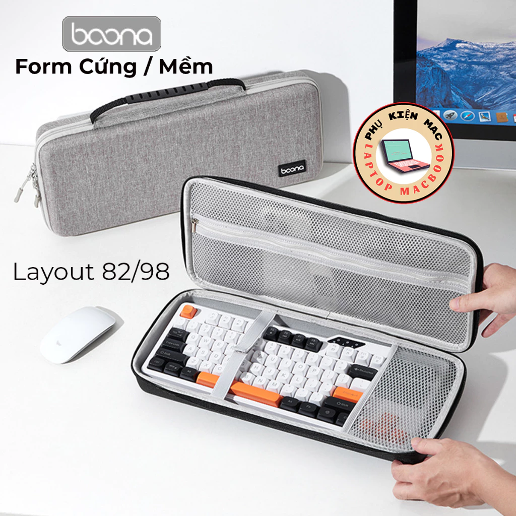 Túi Đựng Bàn Phím Cơ Boona, Túi Bảo Vệ Bàn Phím Rời Laptop, Kiêm Đựng Phụ Kiện Điện Tử phukienmac68