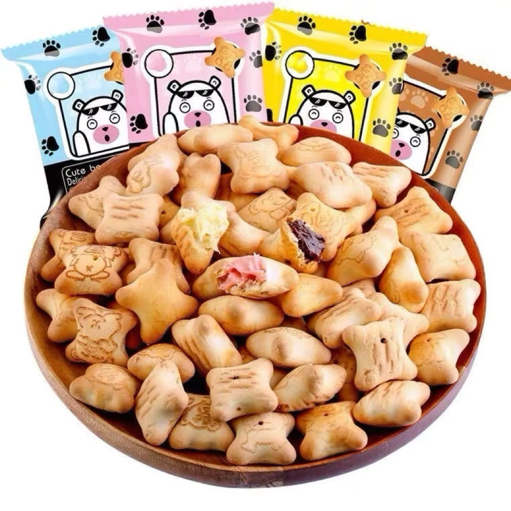 bánh gấu nhân kem mix đủ vị 500gam