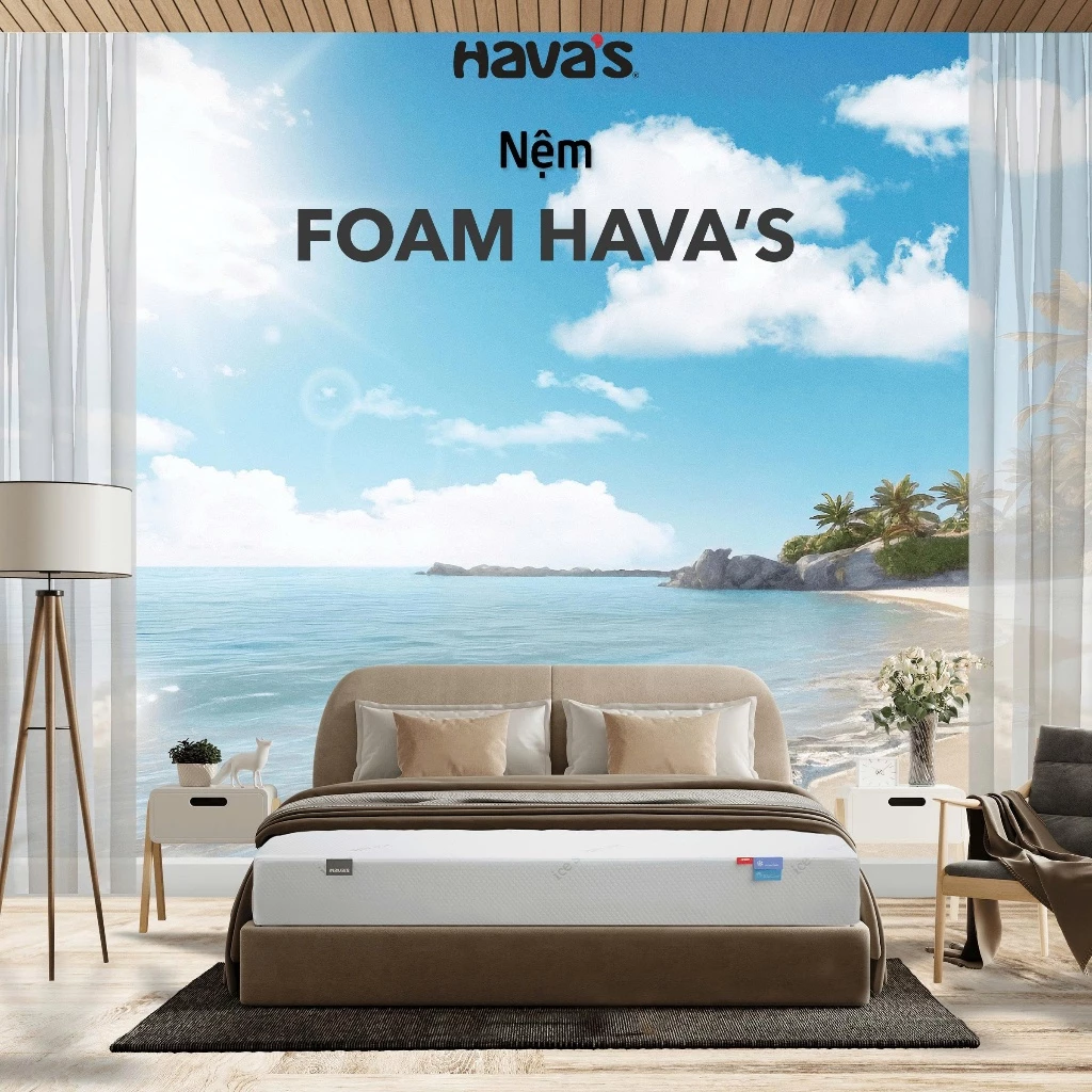 Nệm Foam Hava’s đạt Tiêu Chuẩn CertiPUR-US Với 2 Tầng Foam Nâng Đỡ, Kết cấu Đệm Cao Su Non