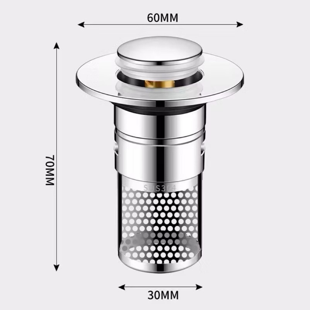 NÚT CHẶN THOÁT NƯỚC BỒN RỬA MẶT 2in1 - Kèm bộ lọc rác ngăn tắc , thoát nước…