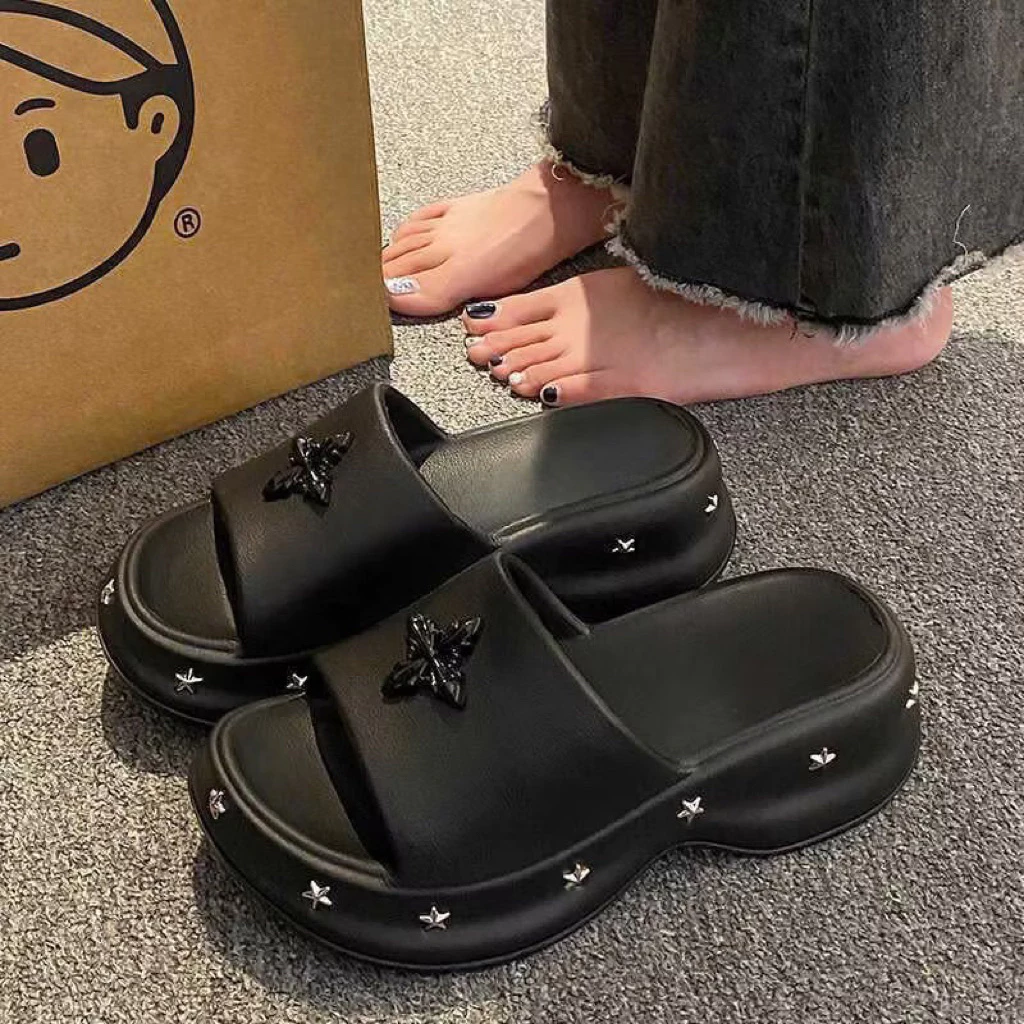 𝑶𝒏𝒊.𝑺𝒉𝒐𝒑_ Dép Sốp Đính Sao Cao Cấp Đế 5CM Hàng QC
