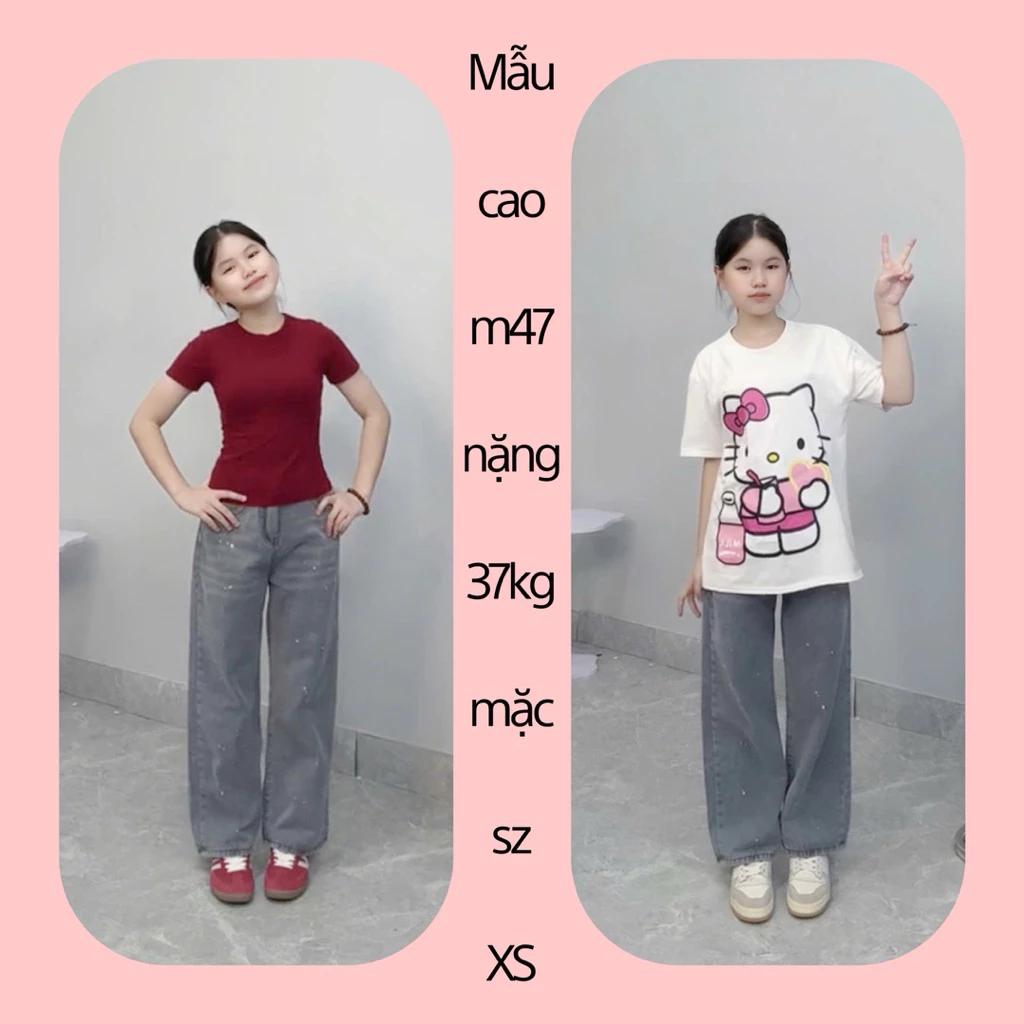 [MẪU MỚI] (SUÔNG NẤM LÙN) QUẦN JEANS NỮ ỐNG SUÔNG MÀU XÁM PHỐI VẢY SƠN nhận đơn từ m42-m52