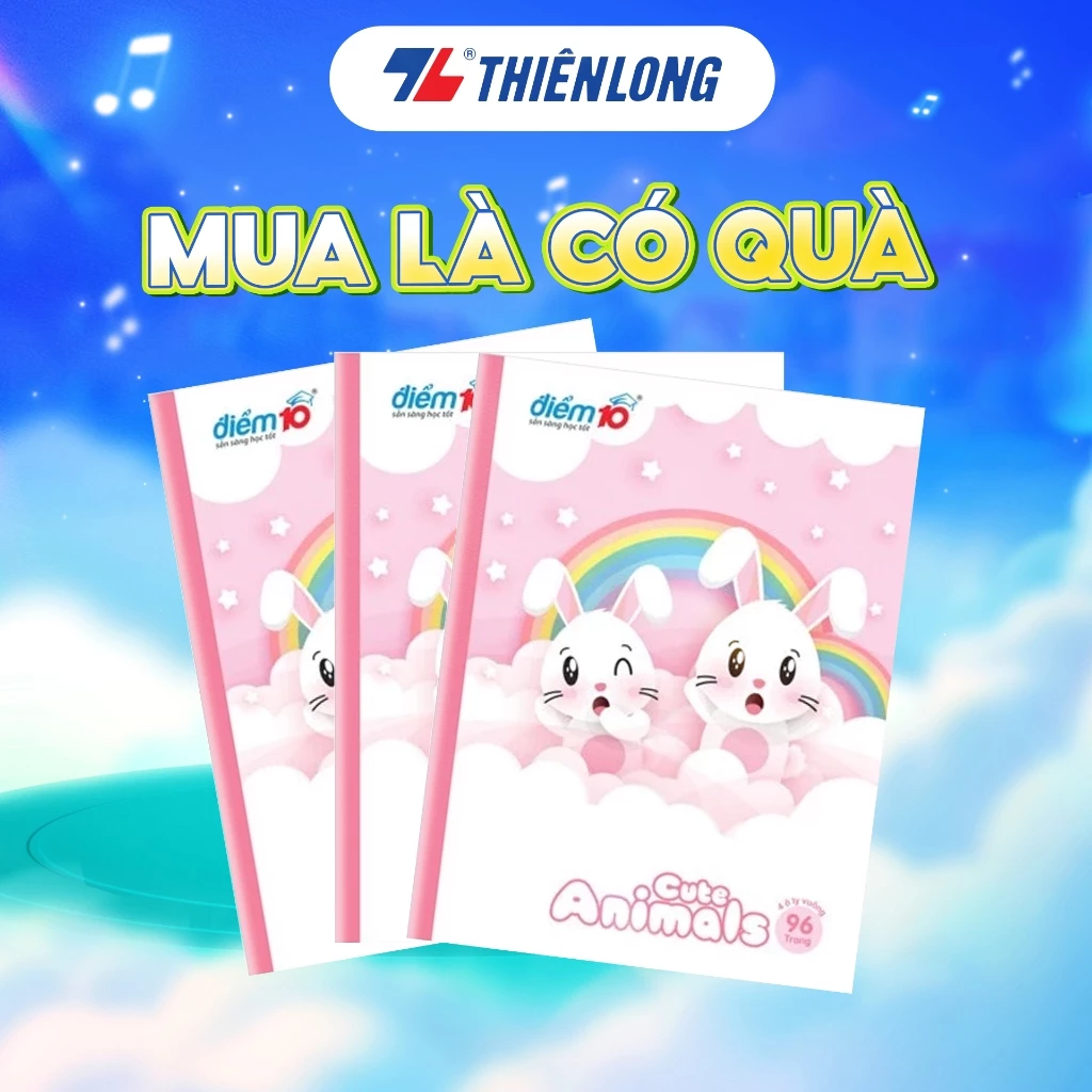Combo 10 quyển tập Thiên Long, 96T/200T, nhiều loại gồm 4 oly vuông/ 4 oly ngang/ 5 oly vuông - Mẫu ngẫu nhiên