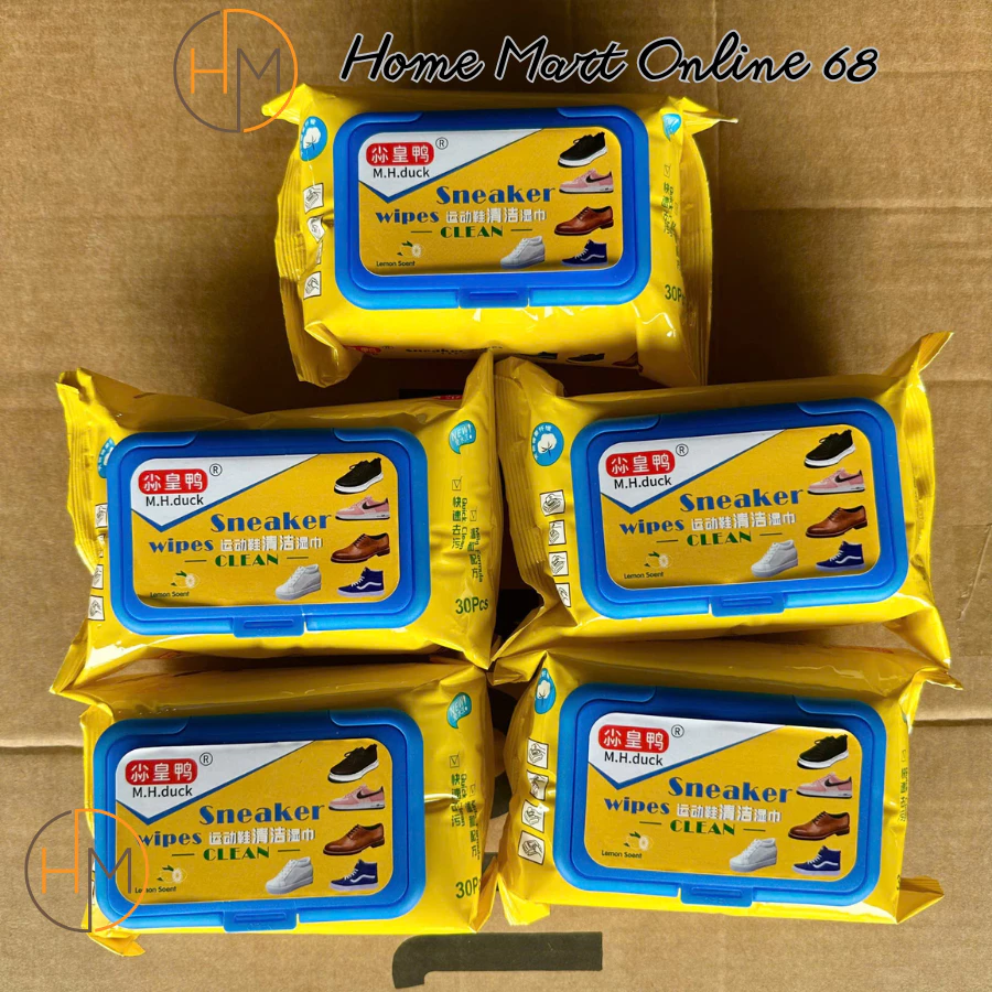 COMBO 5 Khăn lau giày snacker, giấy ướt lau túi xách giày dép , vệ sinh giày túi xách balo