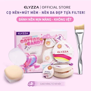 Mút Đánh Nền ELYZZA Set Bông Mút Tán Kem Nền Mềm Mại&Thân Thiện Với Da, Có Thể Sử Dụng Cả Khô & Ướt