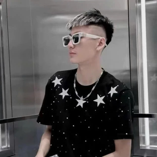 Áo Thun Ngôi Sao Kim Tuyến Nam Nữ Unisex Form Rộng Chất Liệu Cotton, Áo Phông Tay Lỡ Sinsoledad Mẫu Hotrend 2025
