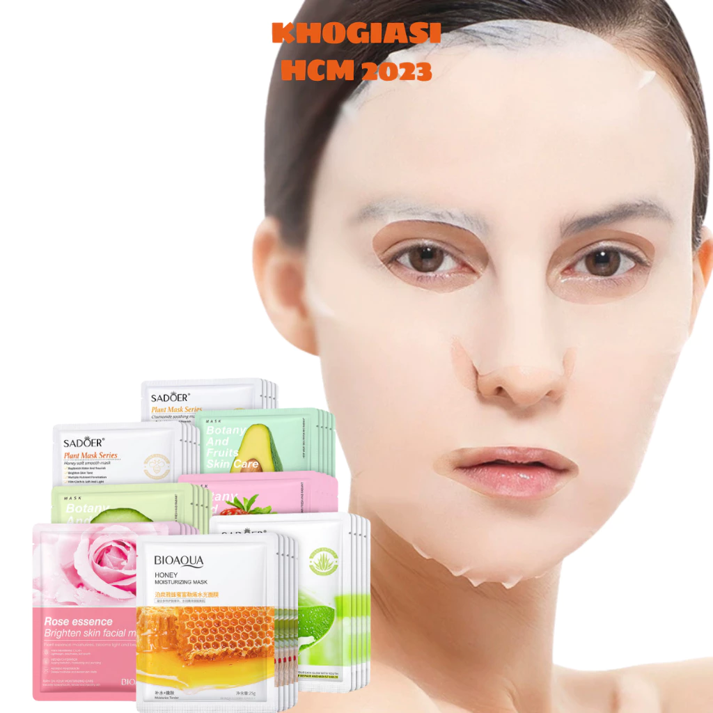 Combo 10 Miếng Mặt Nạ Nội Địa Trung Cấp Ẩm Dưỡng Trắng Da Đa Dạng Mẫu Mã