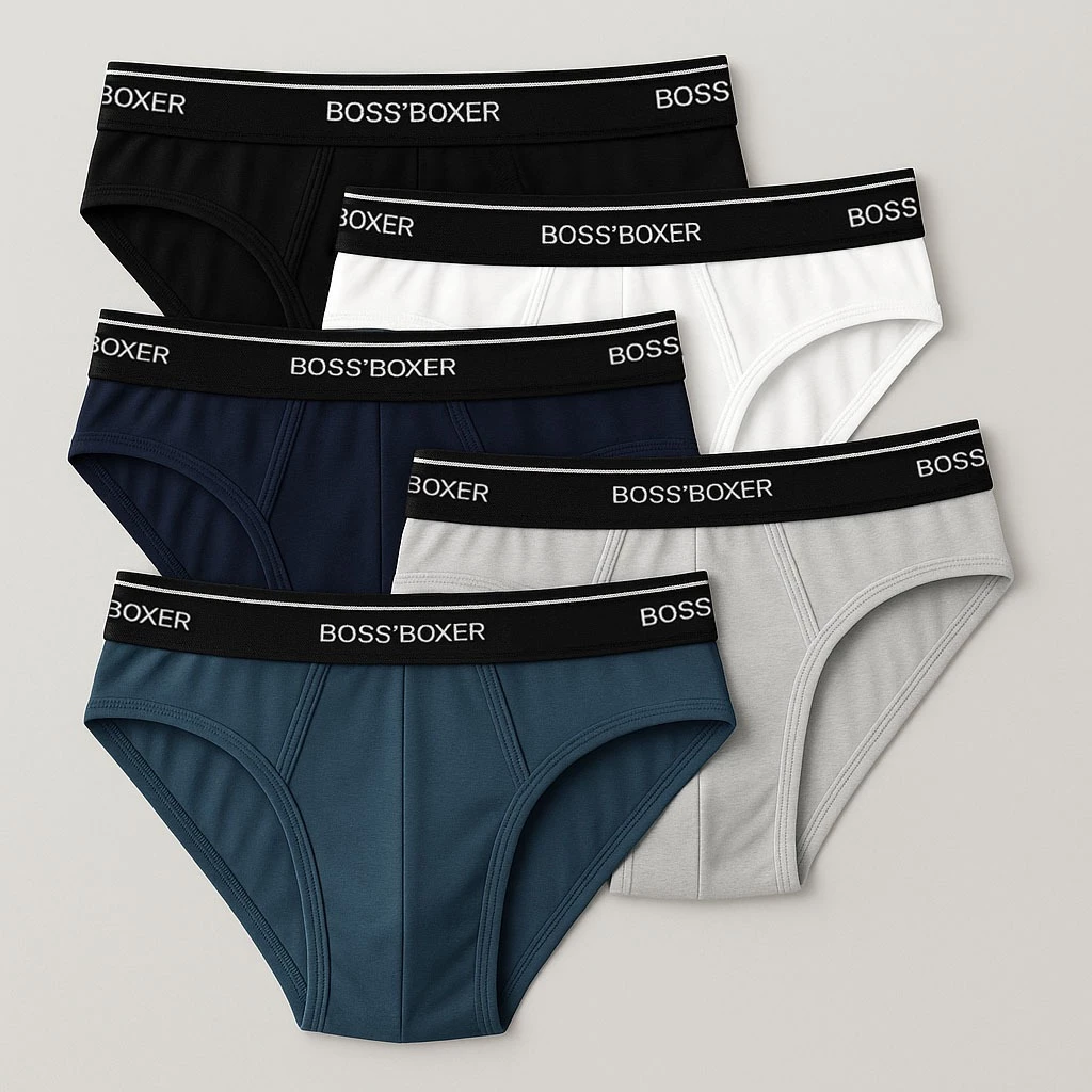 Quần Lót Nam Cao Cấp – [COMBO 5] Công Nghệ Dệt AirWeave Pro, Mát Lạnh – Thấm Hút Tốt – Co Giãn 4D – Vải Khô Nhanh BO2