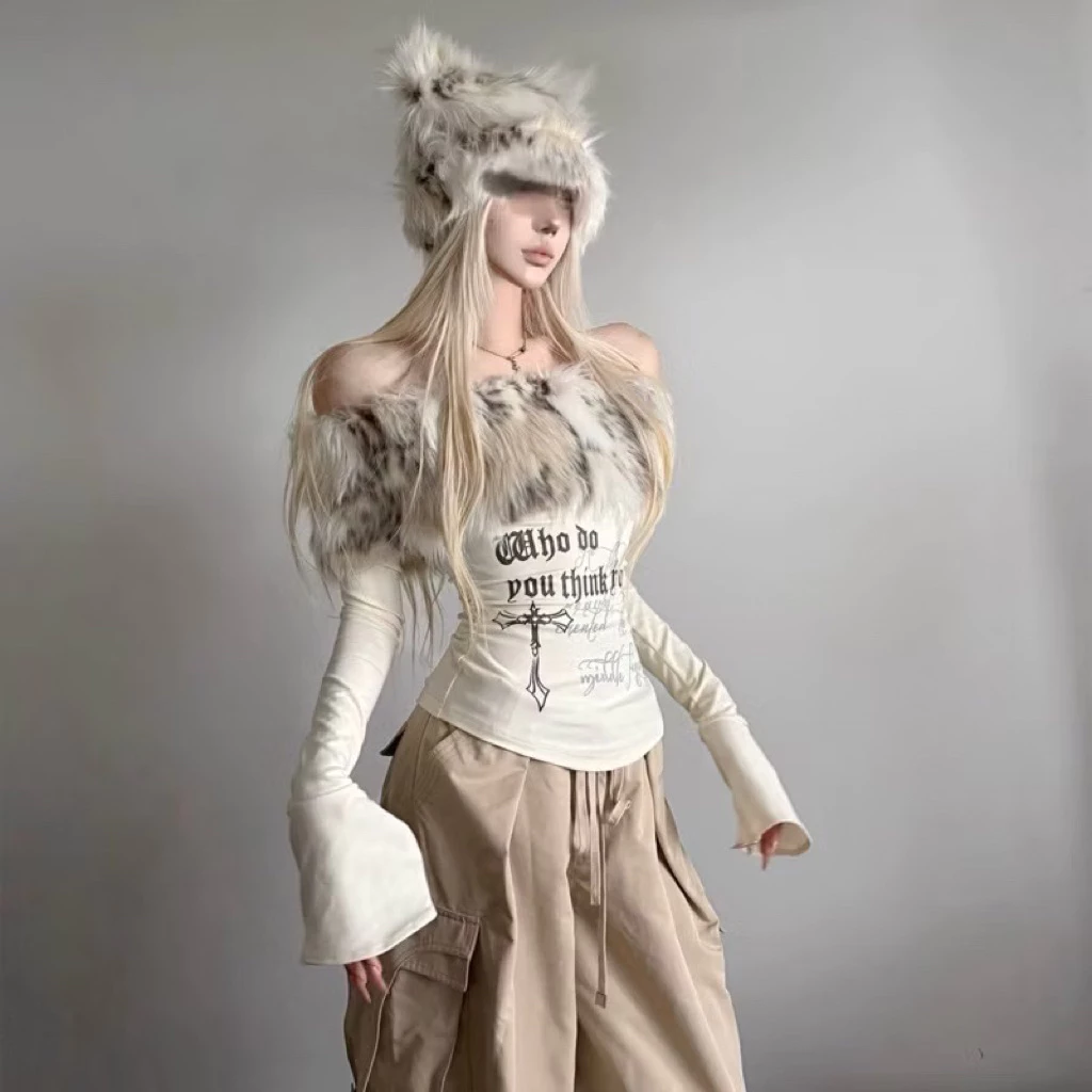 𝑶𝒏𝒊.𝑺𝒉𝒐𝒑_[SẴN GIAO LUÔN] Áo Thun Mix Lông Cá Tính Siêu Sang
