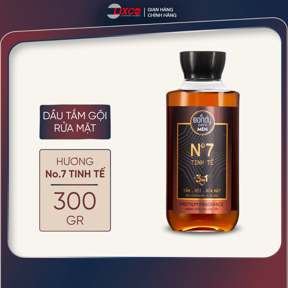 COMBO 2 chai dầu tắm gội 3IN1 Bondy Care Men – Chăm sóc toàn diện, thể hiện phong cách phái mạnh NO7 - Tinh tế