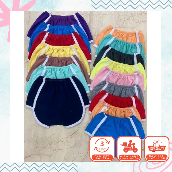 Set 10 - 20 Quần Bí Ngô Cho Bé Trai Bé Gái Từ 5 Đến 16kg Chất Cotton Mềm Mát