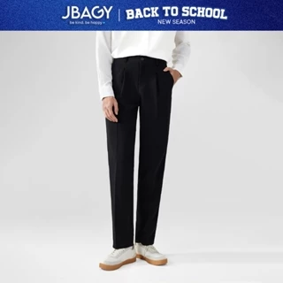 Quần tây nam hàn quốc JBagy dáng baggy vải co giãn dày dặn dáng suông ống rộng, màu đen, kem JA0101