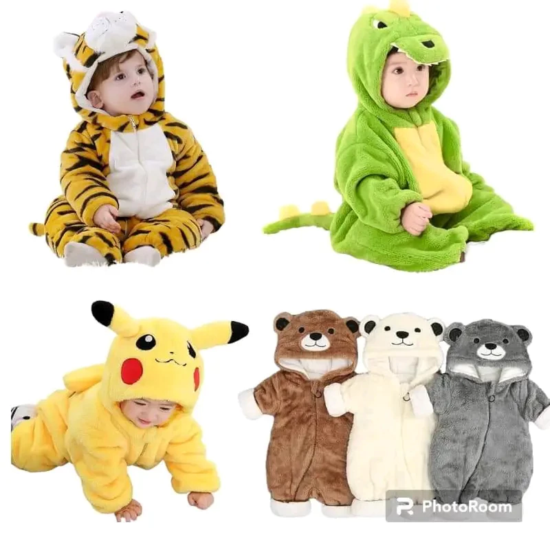 Bộ Đồ Hình Thú Body Thú Lông Ấm Áp Dễ Thương Cho Cả Bé Trai Và Bé Gái