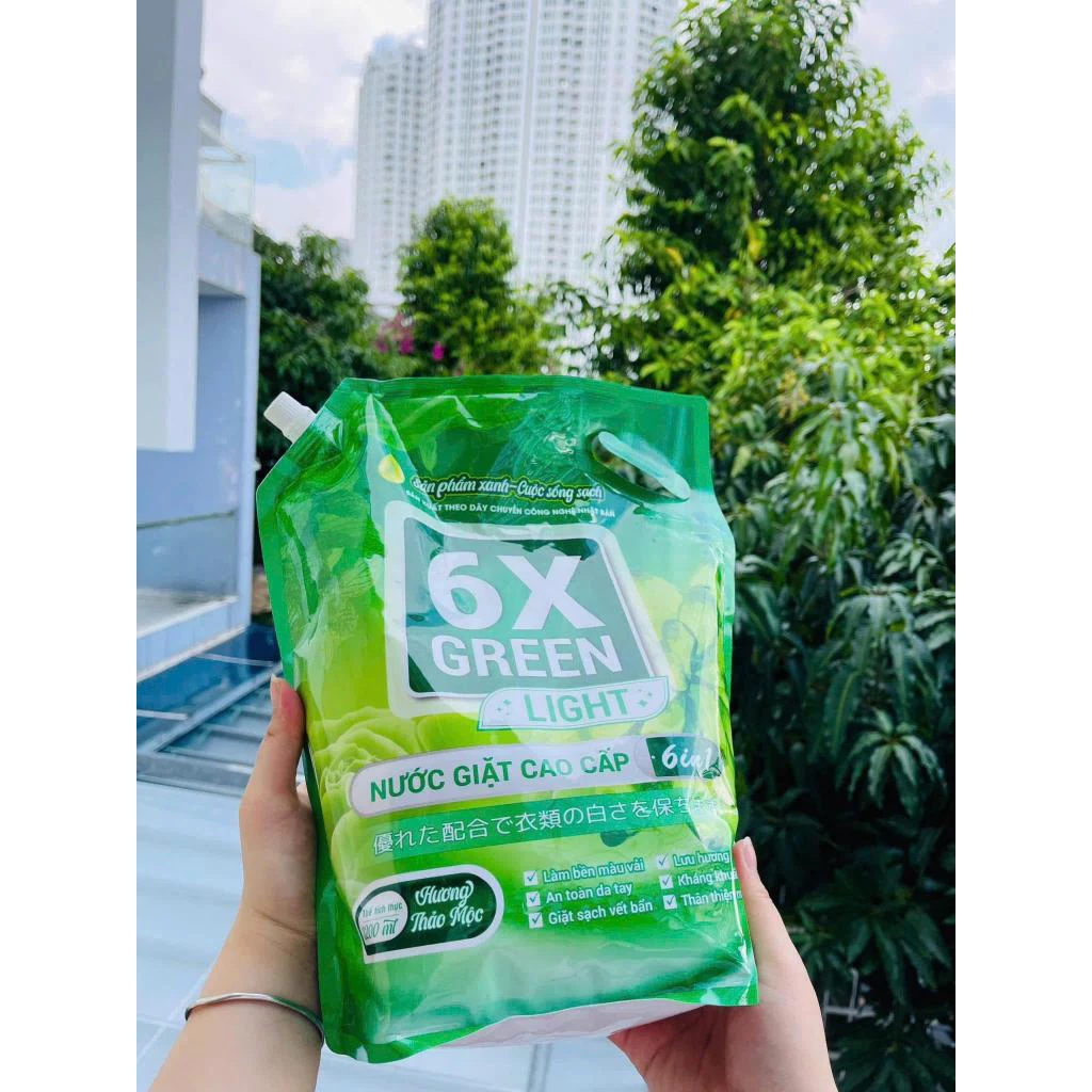 NƯỚC GIẶT CAO CẤP 6IN1 GREEN LIGHT 3200ML