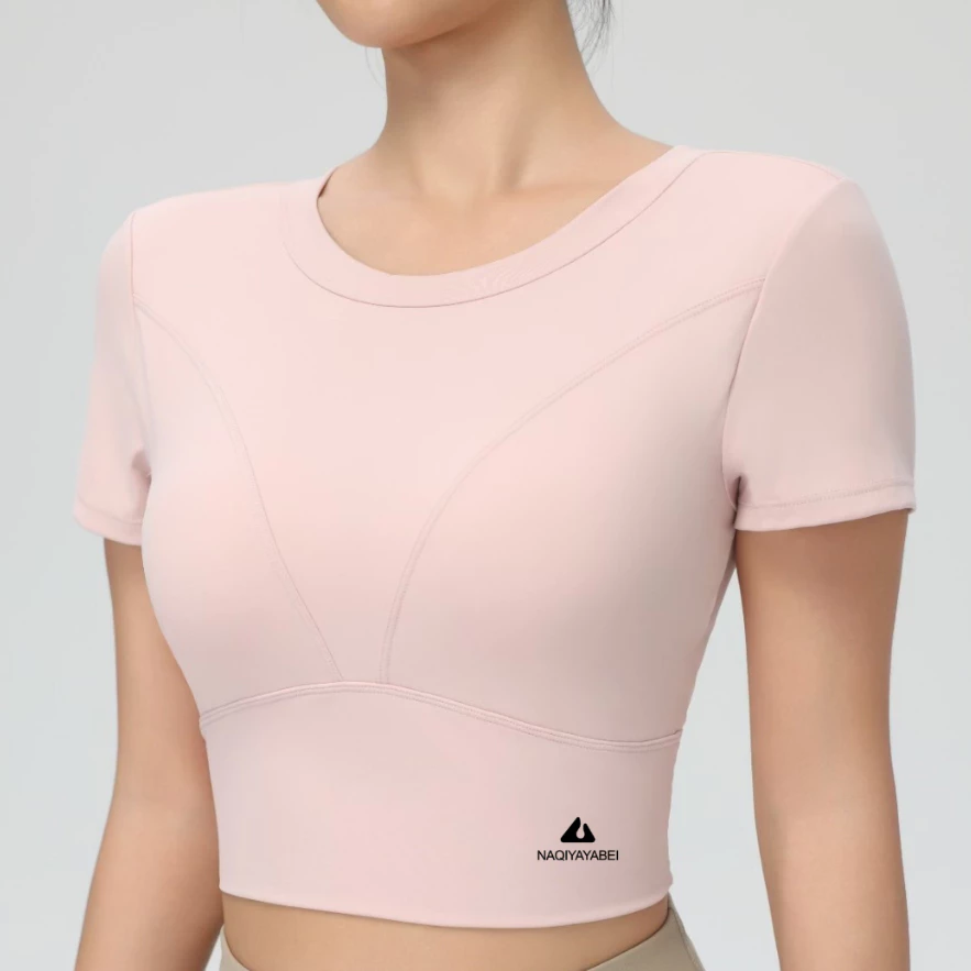 Áo Croptop Tập Gym NAQI 033 – Có Mút Ngực đúc , Co Giãn vải Creora cao cấp