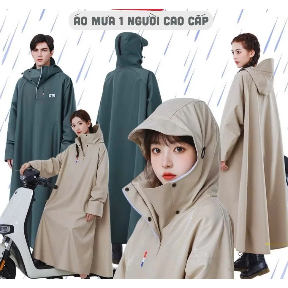 Áo Mưa Trùm Kín Thời Trang Vải Oxford Cao Cấp Chống Thấm Nước, Bền Đẹp, Dày Dặn, Tiện Lợi Mẫu Mới 2025