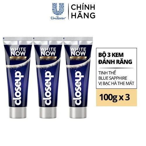Bộ 3 kem Đánh răng Closeup White Now + Bộ 4 bàn chải Closeup Precision