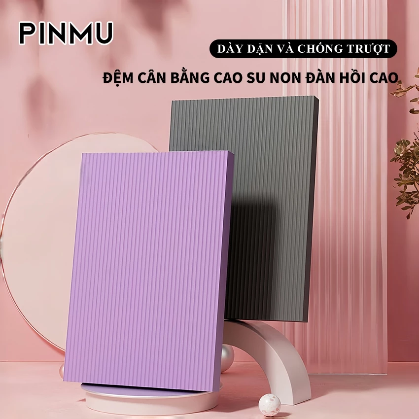 Đệm Tập Gym PINMU Thảm Yoga Giữ Thăng Bằng Kê Gối Chất Liệu TPE Mềm Dầy 4cm Chống Trượt Dễ Mang Đi Ra Ngoài