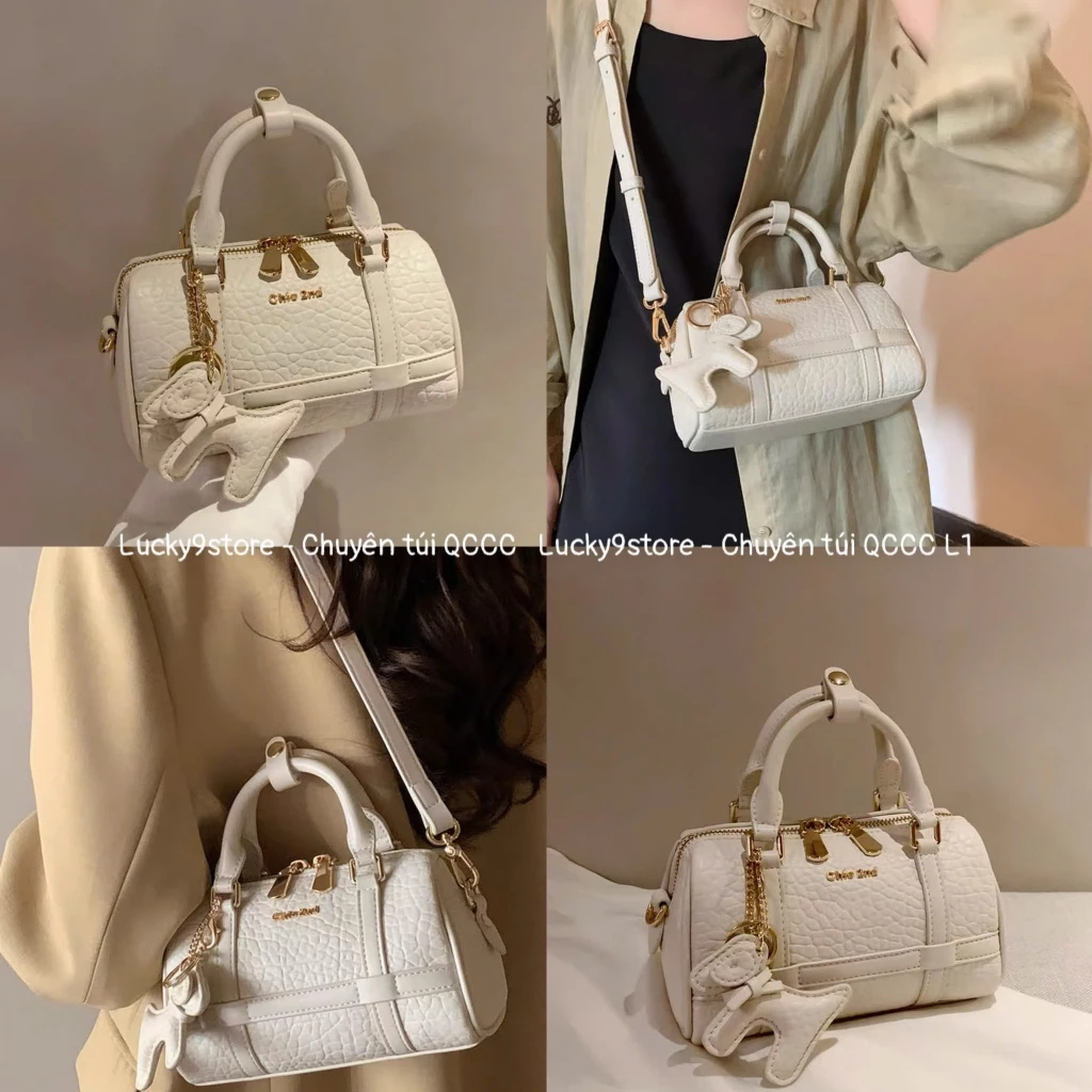 Túi nữ Túi Chio trống size 19 tặng charm cún chất da sần siêu đẹp da Pu tinh tế phong cách Hàn Quốc chuẩn đẹp