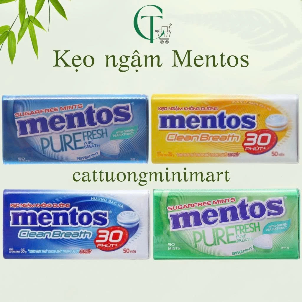 Combo 6 hộp kẹo ngậm không đường Mentos (6 hộp x 35g)