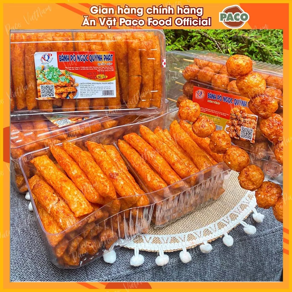 Ngọc Quỳnh Bánh pò quẩy hộp lớn nhiều loại quẩy/xiên/viên/miếng gần 70 que hộp lớn 320g-món ăn vặt thịnh hành hot trend