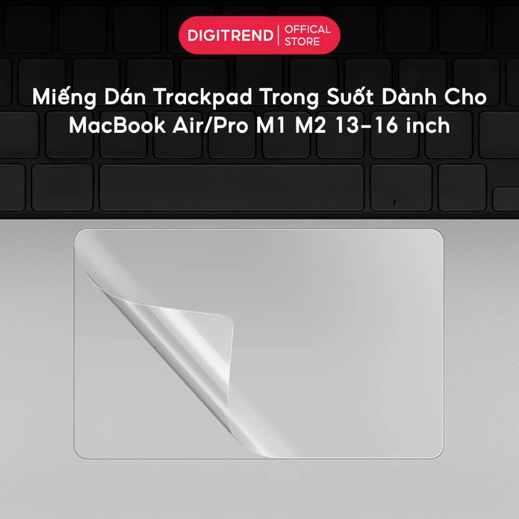 Miếng Dán Trackpad Trong Suốt Dành Cho MacBook Air/Pro M1 M2 13-16 inch Chống Xước, Từ Tính